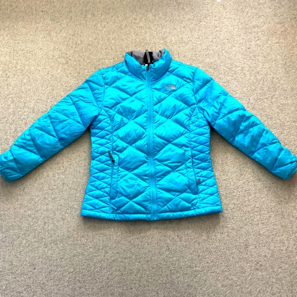 The North Face 550 Down Fill Puffer Jacket Coat light blue